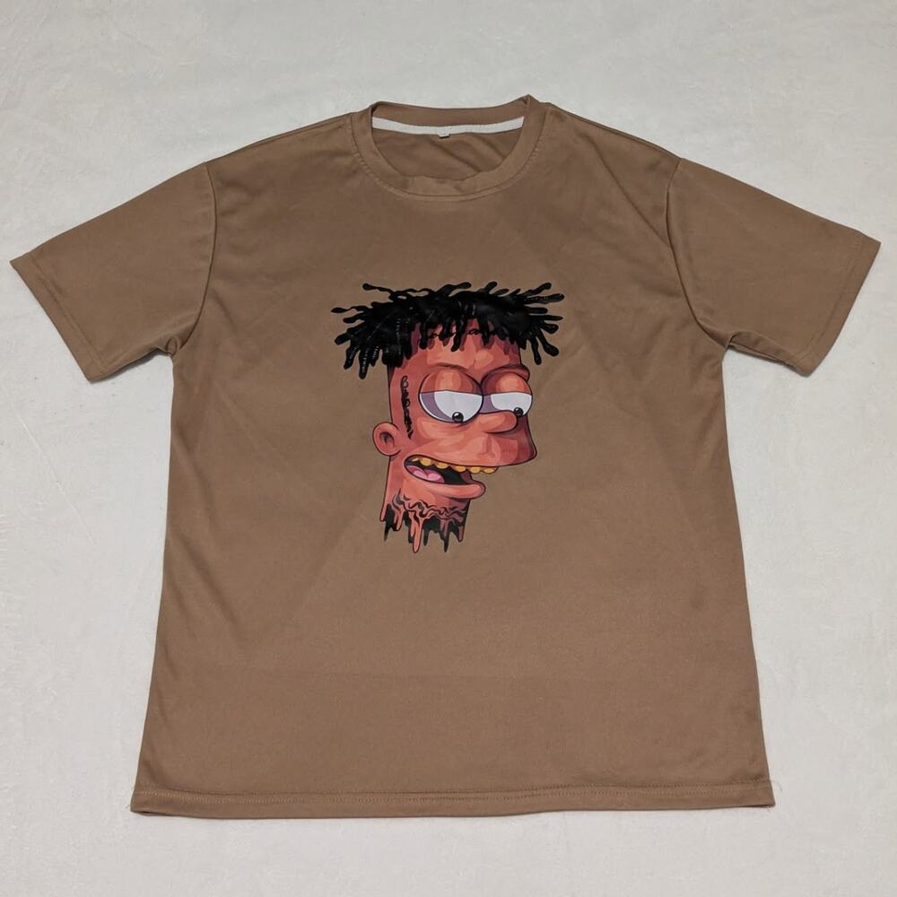 Bart Simpson Men's Brown Shirt M